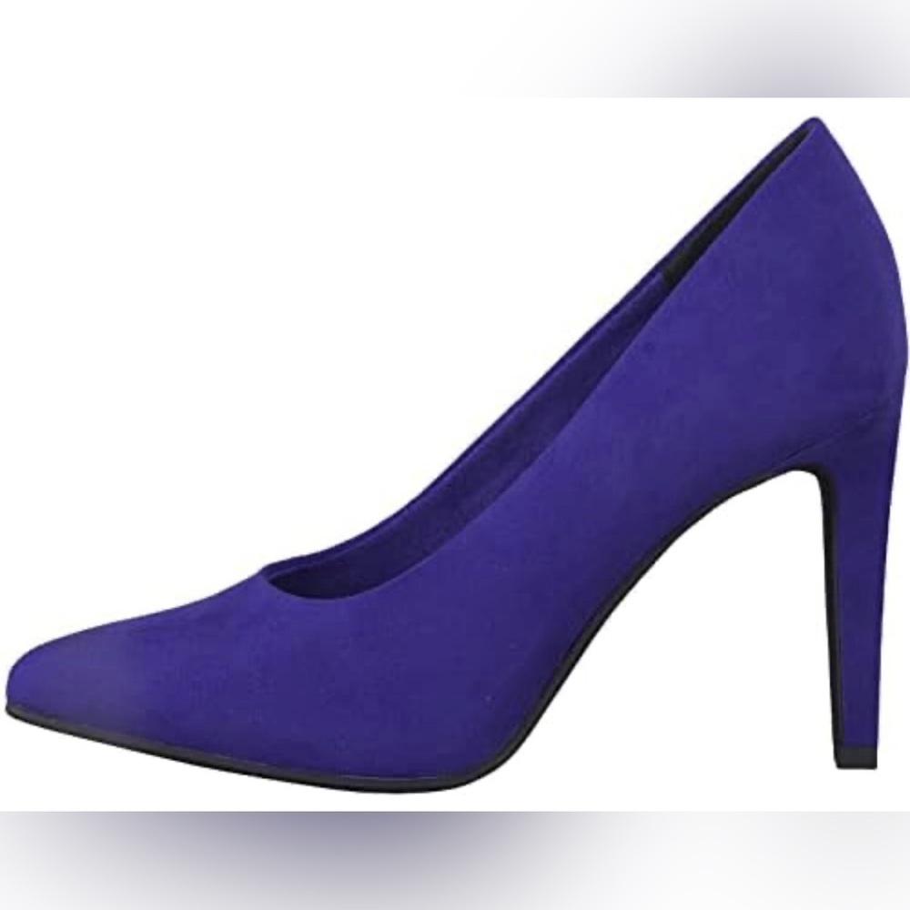 NEW women’s Nine West Elegant Royal Blue Suede Heels Pumps leather uppers size 6